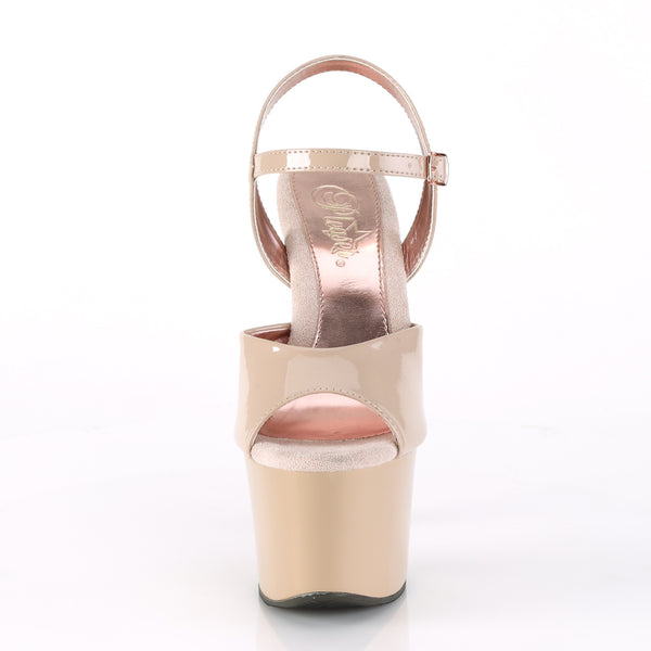 SKY-309TT Plateau Sandaletten Nude/Rosé Gold von Pleaser – Ansicht 2