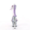 SKY-327RSI - Plateau High Heel Sandaletten - Lila/Silber mit Strass von Pleaser – Ansicht 4