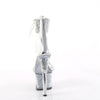 SKY-327RSI - Plateau High Heel Sandaletten - Silber/Transparent mit Strass von Pleaser – Ansicht 4