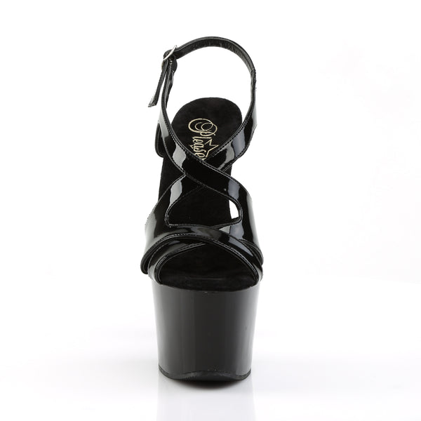SKY-330 Plateau Sandaletten Lack Schwarz von Pleaser – Ansicht 2