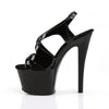 SKY-330 Plateau Sandaletten Lack Schwarz von Pleaser – Ansicht 3