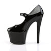 SKY-387 Plateau Pumps Lack Schwarz | Pleaser