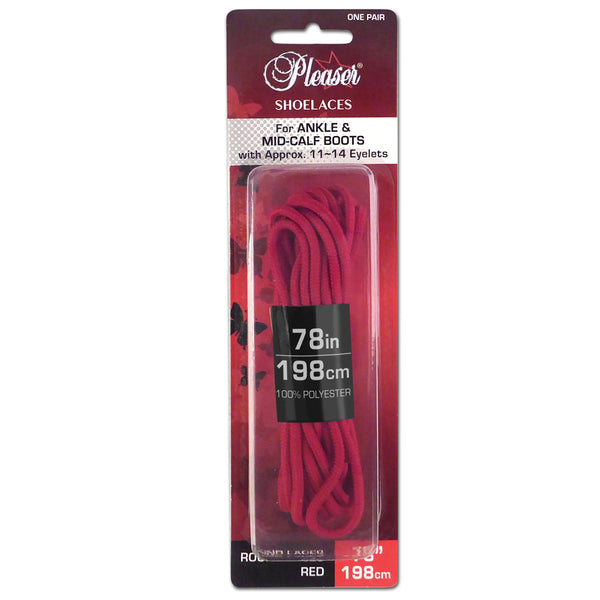 SL-Ankle Schnürsenkel Rot (1 Paar) | Pleaser