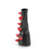 SLAY-77 Plateau Stiefeletten - Schwarz/Rot von DemoniaCult – Ansicht 2