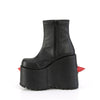 SLAY-77 Plateau Stiefeletten - Schwarz/Rot von DemoniaCult – Ansicht 3