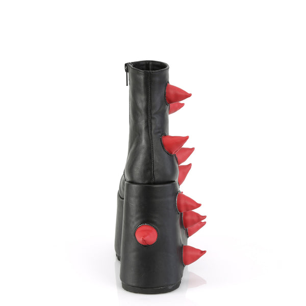 SLAY-77 Plateau Stiefeletten - Schwarz/Rot von DemoniaCult – Ansicht 4