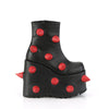 SLAY-77 Plateau Stiefeletten - Schwarz/Rot von DemoniaCult – Ansicht 5