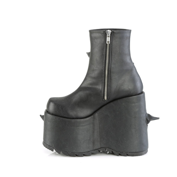 SLAY-77 Plateau Stiefeletten - Schwarz von DemoniaCult – Ansicht 3