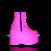 SLAY-77 Plateau Stiefeletten - Pink/Grün Neon von DemoniaCult – Ansicht 5