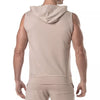 Ärmelloser Hoodie Beige - Atmungsaktives, antibakterielles Bamboo-Shirt | TOF Paris
