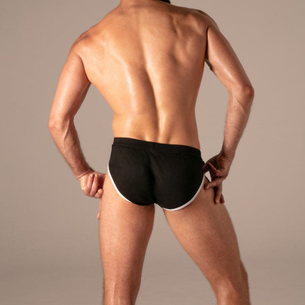 Rib Ouvert-Slip Schwarz von Absolu Male – Ansicht 2