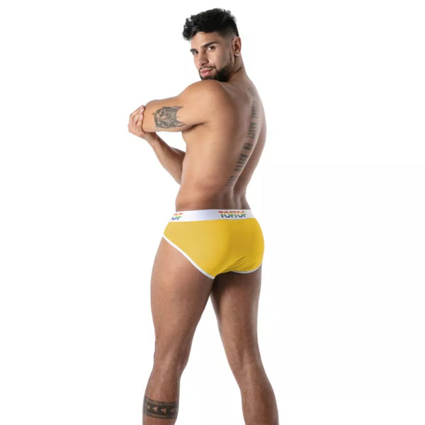 Gelber Pride Joyful-Slip von TOF Paris – Ansicht 2