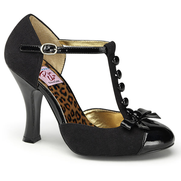 SMITTEN-10 Pumps Schwarz Leo | Pin Up Couture SALE