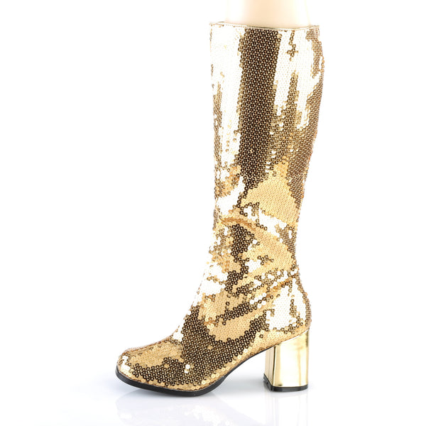 SPECTACUL-300SQ Stiefel Gold von Bordello – Ansicht 3