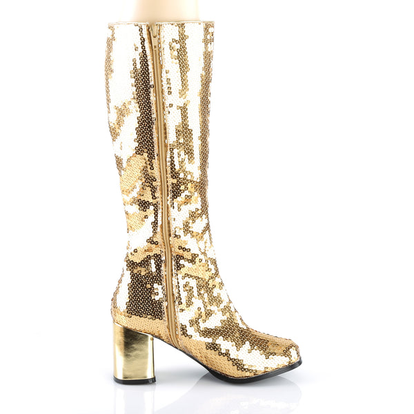 SPECTACUL-300SQ Stiefel Gold EUR 38 | Bordello SALE
