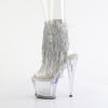 SPECTATOR-1017RSF - Plateau Stiefeletten - Transparent/Silber mit Strass von Pleaser – Ansicht 3