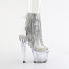 SPECTATOR-1017RSF - Plateau Stiefeletten - Transparent/Silber mit Strass von Pleaser – Ansicht 5