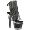 SPECTATOR-1017RSF - Plateau Stiefeletten - Schwarz/Silber mit Strass von Pleaser