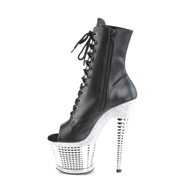 SPECTATOR-1021RS Plateau Stiefeletten - Schwarz Matt von Pleaser – Ansicht 3