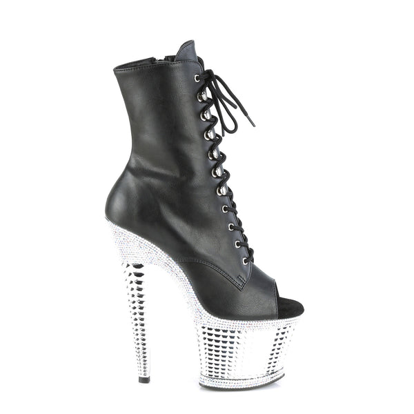 SPECTATOR-1021RS Plateau Stiefeletten - Schwarz Matt von Pleaser – Ansicht 5