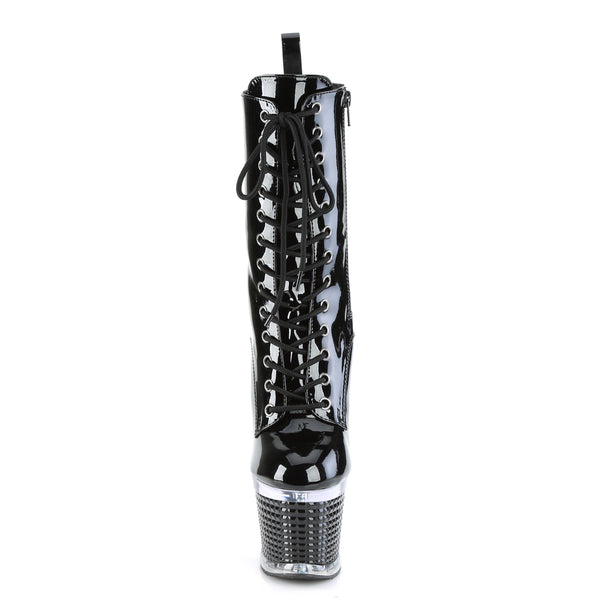 SPECTATOR-1040 Plateau Stiefeletten - Schwarz Lack von Pleaser – Ansicht 2