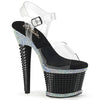 SPECTATOR-708RS Plateau Sandaletten - Transparent von Pleaser
