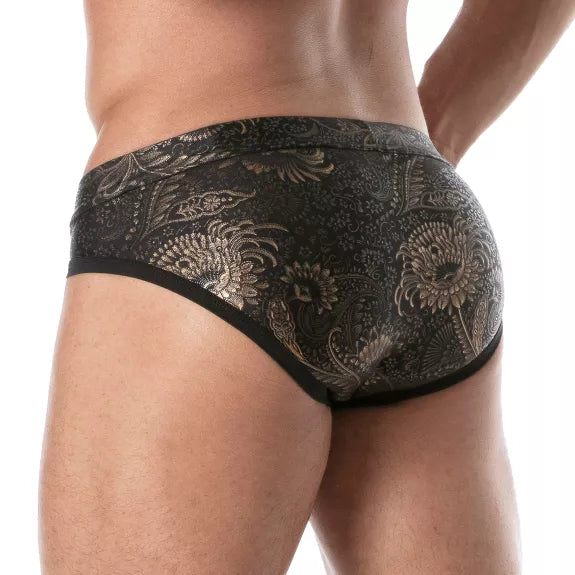 Herren Badehose - Slim Fit mit schnelltrocknender Mikrofaser, Gold | TOF Paris