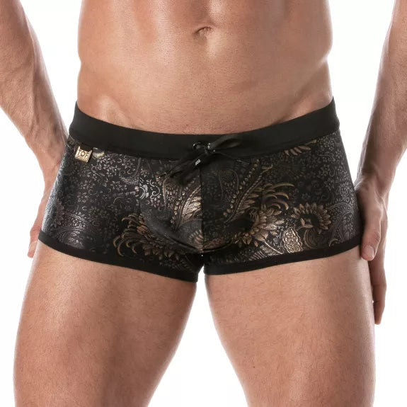 Herren Swim Boxer Gold - Figurschmeichelnd & Chlorresistent, schnelltrocknend | TOF Paris