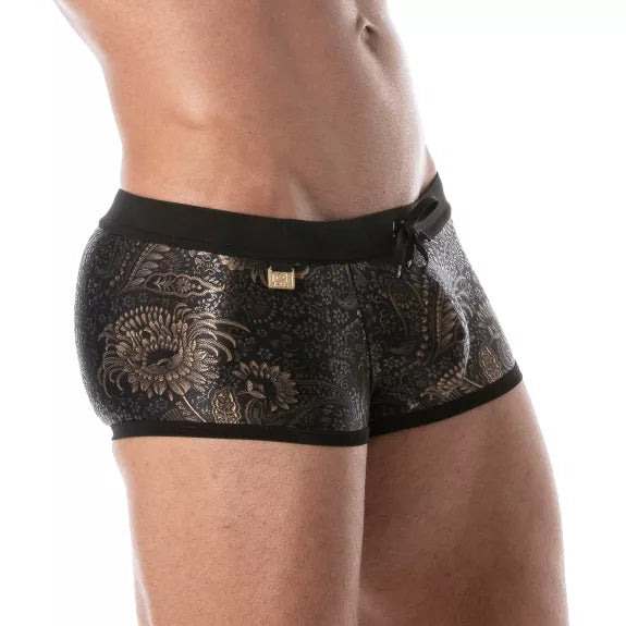 Herren Swim Boxer Gold - Figurschmeichelnd & Chlorresistent, schnelltrocknend | TOF Paris