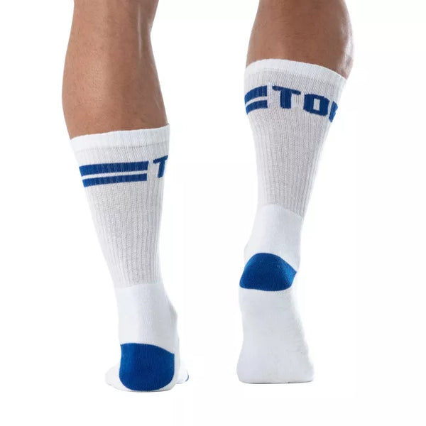 Weiße moderne Herren Socken für exklusive und stilvolle Auftritte von TOF Paris – Ansicht 2