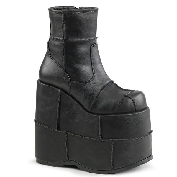 STACK-201 Plateau Stiefeletten Schwarz von DemoniaCult