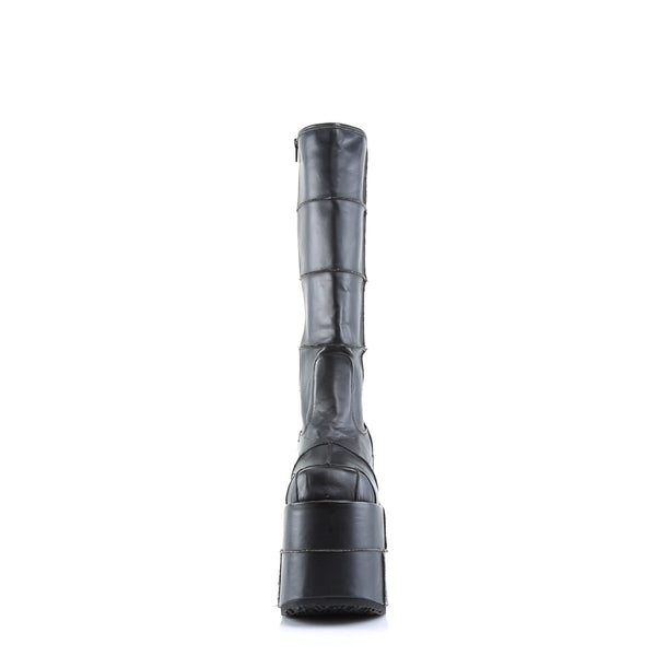 STACK-301 Plateau Stiefel - PU Schwarz von DemoniaCult – Ansicht 2