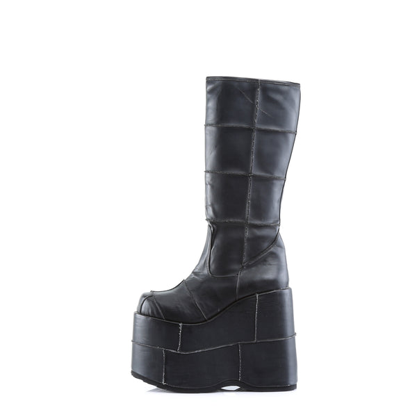 STACK-301 Plateau Stiefel - PU Schwarz von DemoniaCult – Ansicht 3