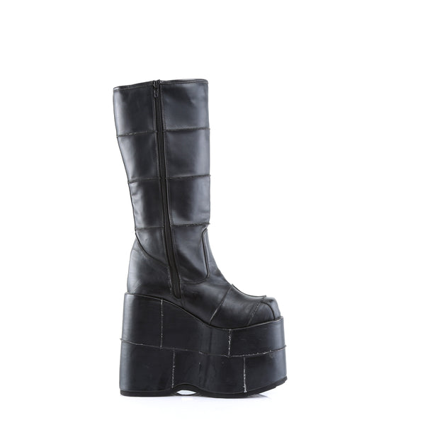 STACK-301 Plateau Stiefel - PU Schwarz von DemoniaCult – Ansicht 5