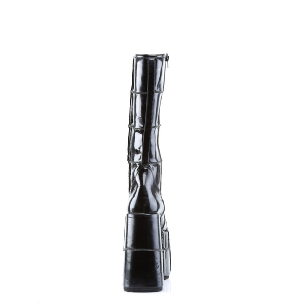 STACK-301 Plateau Stiefel - Lack Schwarz von DemoniaCult – Ansicht 4