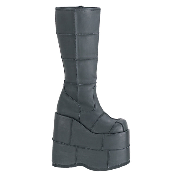STACK-301 Plateau Stiefel - PU Schwarz von DemoniaCult