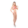 Oranger verführerischer Glitzer Bikini mit Strass Details von Pleaser Dancewear – Ansicht 5