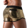 Herren Trunks Gold - Glänzend mit Baumwollfutter & Komfortbund | TOF Paris