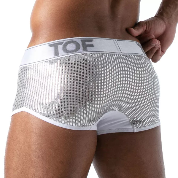 Silberne Star-Boxershorts von TOF Paris – Ansicht 2