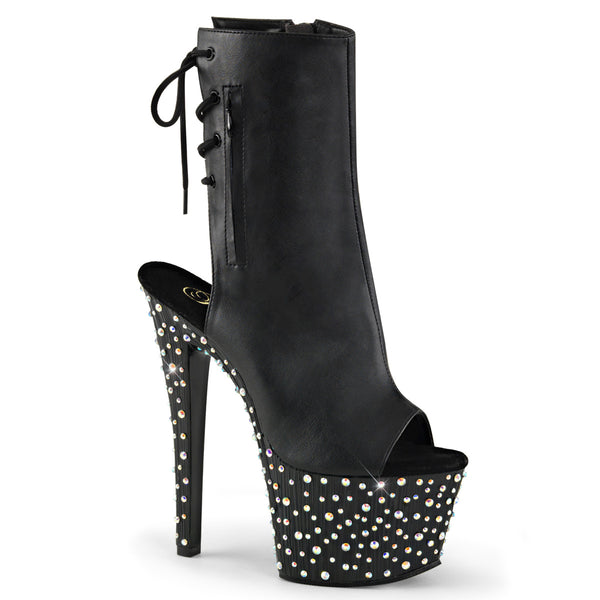 STARDANCE-1018-7 Plateau Stiefeletten - Schwarz von Pleaser