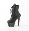 STARDANCE-1020 Plateau Stiefeletten Schwarz Matt von Pleaser – Ansicht 3