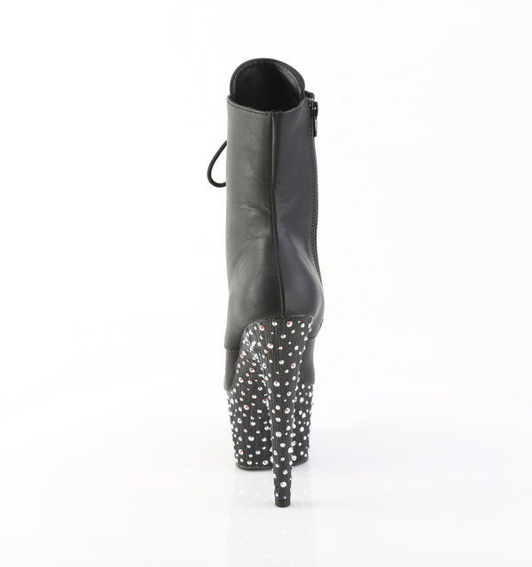 STARDANCE-1020 Plateau Stiefeletten Schwarz Matt von Pleaser – Ansicht 4
