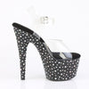 STARDANCE-708 Plateau Sandaletten Schwarz mit Glitzersteinen von Pleaser – Ansicht 5