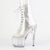 STARDUST-1021C-7 - Plateau Stiefeletten - Transparent mit Strass von Pleaser – Ansicht 3