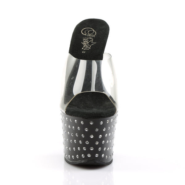 STARDUST-701 Plateau Pantoletten Schwarz von Pleaser – Ansicht 2