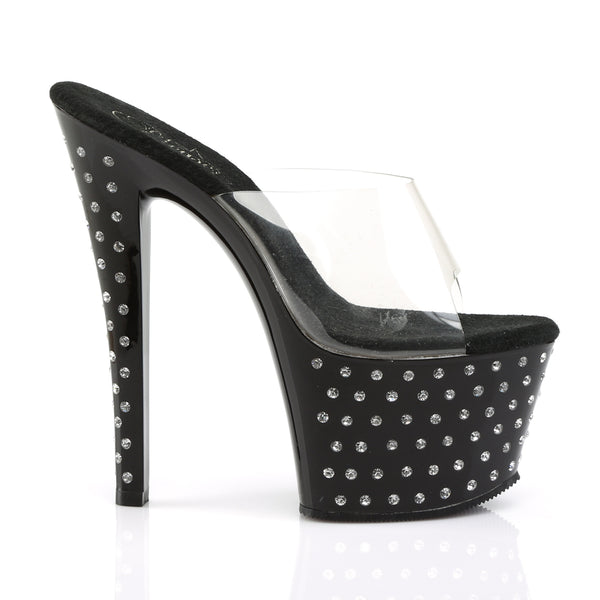 STARDUST-701 Plateau Pantoletten Schwarz von Pleaser – Ansicht 5