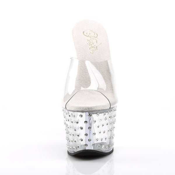 STARDUST-701 Plateau Pantoletten Glitzer von Pleaser – Ansicht 2