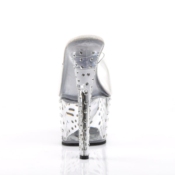 STARDUST-701 Plateau Pantoletten Glitzer von Pleaser – Ansicht 4