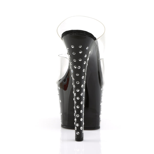 STARDUST-702 Plateau Pantoletten Schwarz/Transparent von Pleaser – Ansicht 4