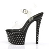 STARDUST-708 Plateau Sandaletten Schwarz | Pleaser